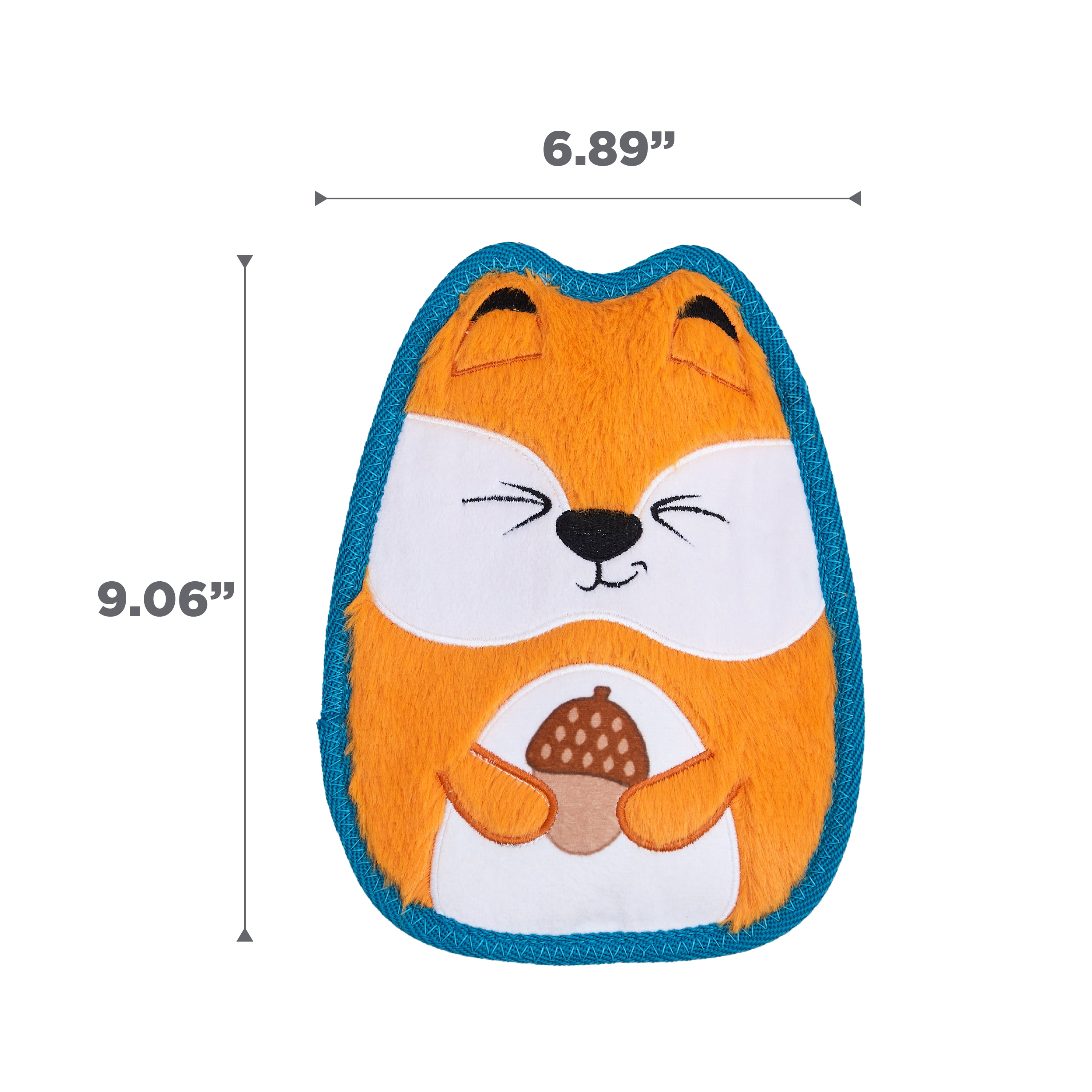 Outward Hound Tough Skinz Durable Squeaky Dog Toy with Two Tough Layers, Fox, Multicolor, Medium