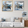 thumbnail image 4 of Designart "Winter Angling Boat Charm" Boat Fishing Floater Framed Canvas Art Print, 4 of 5
