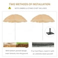 thumbnail image 4 of Outsunny Parasol de Plage 6 Pi Inclinable Pare-Soleil Hauteur Réglable Extérieur Marché Patio Cour Manivelle Terrasse Pare-Soleil, Blé, 4 of 10