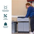 thumbnail image 3 of Sunnydaze Versatile Plastic Storage Cabinet with Adjustable Shelf - Gray with Charcoal Trim - 34.5", 3 of 10