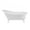 White-White, variant on Vintage Tub & Bath Charlotte 54 Inch Cast Iron Slipper Clawfoot Tub - No Faucet Drillings