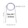 thumbnail image 2 of Agujas de Tejer Circulares Uxcell Tamaño US 7 Aguja de Metal de 40 pulgadas Acero Inoxidable para Proyectos Hechos a Mano DIY Tejer Mantas, 2 of 5