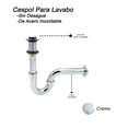 thumbnail image 2 of Cespol Desagüe Para Lavabo Alfa Cromado de Acero Inoxidable Con PopUp, 2 of 4