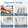 thumbnail image 5 of Teddy Fabric Swing Chair, Soft Rocking Chair with High Backrest and Cushioned Seat, Comfy Lounge Chair for Bedroom Living Room Nursery, High-Density Foam, 5 of 9
