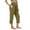 Army Green, variant on Bloomae Soft Capri Yoga Loose Pants for Women High Waisted Comfy Pjs Capris Casual Side Slit Lounge Pajama Bottoms with Pockets Beige S