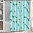 thumbnail image 3 of Shower Curtains for Bathroom-60"x72",Summer Sweet Dessert on Mint Green Waterproof Bath Curtain Grommet Shower Curtain Set with Hooks,Seamless Icy Cream Washable Bath Accessories, 3 of 7