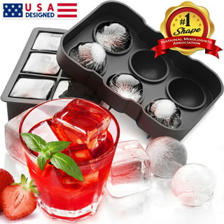 Vremi Stackable Large Ice Cube Trays — Pack of 2 Silicone Trays