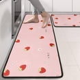 thumbnail image 2 of Kitchen Rugs Sets Of 2,Strawberry Plants Fruit Anti Fatigue Kitchen Mat Rugs Non Slip Washable,Decorative Kitchen Floor Mats for Kitchen,Sink,Laundry,17"x47"+17"x47", 2 of 5