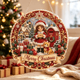 thumbnail image 4 of DIY Christmas Pearl Diamond Art Hanging Ornament Kit, Sweet Girl & Kitten Christmas Hanging Ornament, Pearl‑Bead Diamond‑Painting Craft Set for Family Holiday Activities, 4 of 6