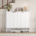 thumbnail image 7 of Homfa 7-Tier Shoe Cabinet with 3 Doors, 47.9” Wide Shoe Rack with 4 Adjustable Shelves, Shoe Organizer Cabinet for Entryway Living Room, White, 7 of 7
