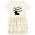 thumbnail image 3 of Inktastic Someone in Louisiana Loves Me Girls Toddler Dress, 3 of 5