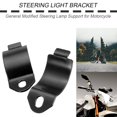 thumbnail image 3 of Universal Motorcycle Turn Signals Light Clamps Mount Bracket For Front Fork, 3 of 8