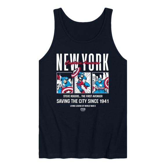 Captain America - New York Comic - Men's Sleeveless Graphic Tank