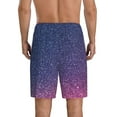 thumbnail image 4 of Lsque Violet Glitter Mens Sleep Pajama Shorts,Short Pajama Pants, Cotton Ultra-Soft Knit-Medium, 4 of 9