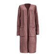 thumbnail image 4 of Sanbonepd Womens Sweaters Solid Color Loose Pocket Knit Cardigan Long Oversized Sweater Coat, 4 of 5