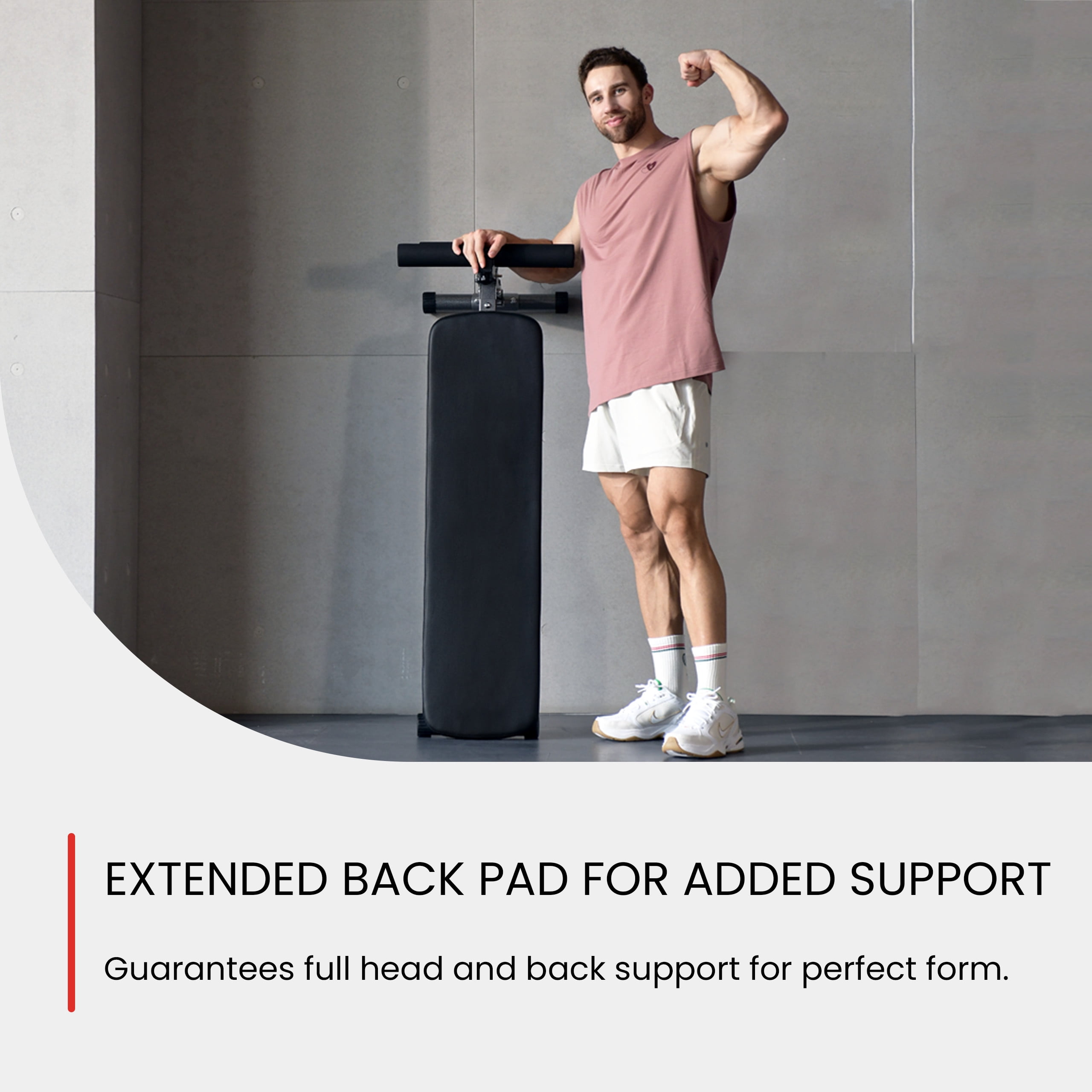 Finer Form Gym-Quality Adjustable Sit Up Ab Bench & Decline Weight Bench for Home Gym Strength Training. Supports 660lbs.
