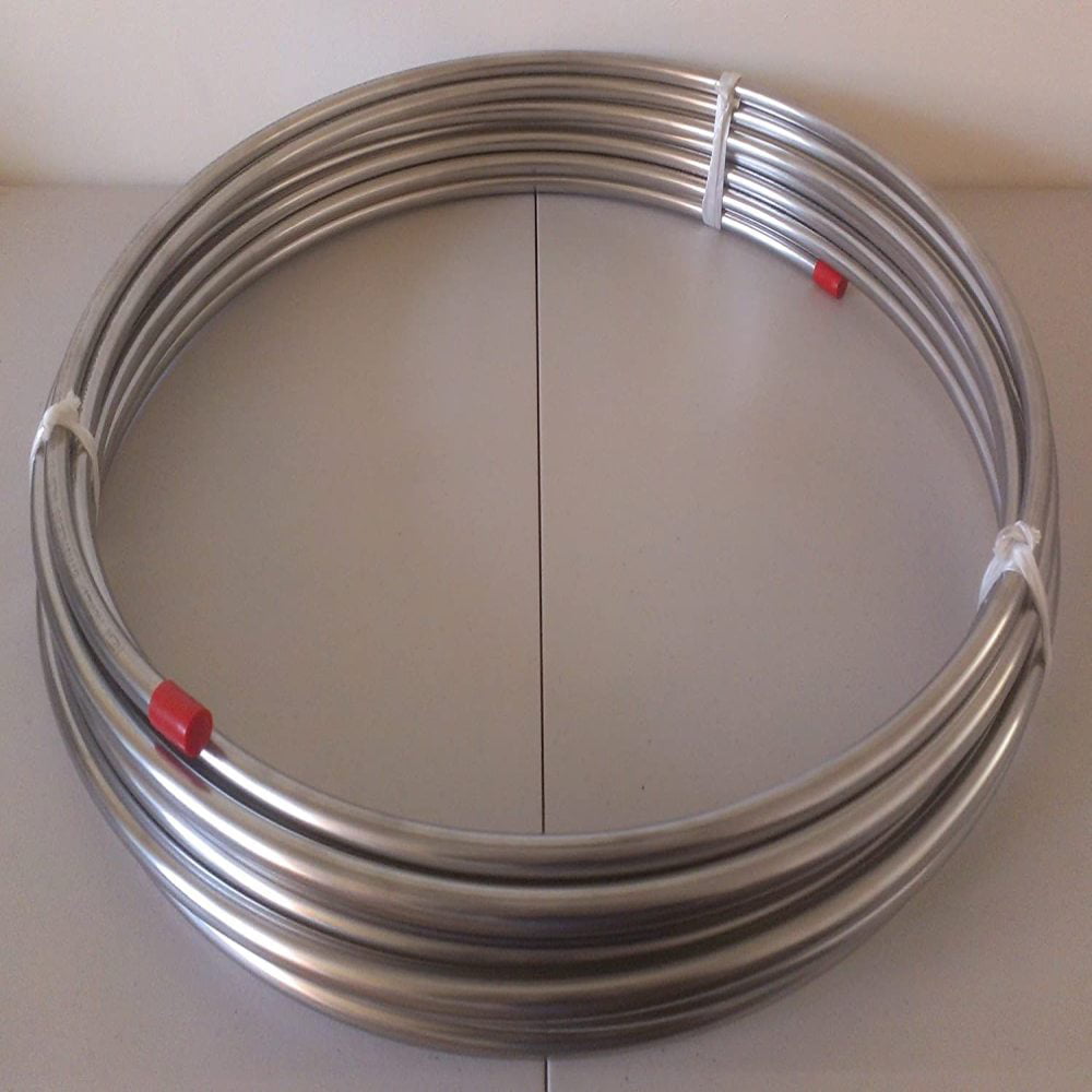1/4" OD x 50' Length x .020" Wall Type 304/304L Stainless Steel Tubing Coil 