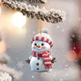 thumbnail image 3 of Adornos navideños de madera para colgar, bolas de Navidad, muñeco de nieve, manualidades para árbol de Navidad, regalos de Año Nuevo para el hogar, 3 of 5