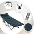 thumbnail image 5 of Costway Folding Retractable Travel Camping Cot w/Removable Mattress & Carry Bag Blue, 5 of 10