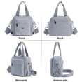 thumbnail image 2 of BadPiggies Nylon Crossbody Bag for Women Multi Pockets Waterproof Handbag Messenger Purses Travel Shoulder Bag - Gray, 2 of 10