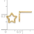 thumbnail image 3 of Finest Gold 14K Yellow Gold Polished Star Stud Post Earrings, 3 of 3