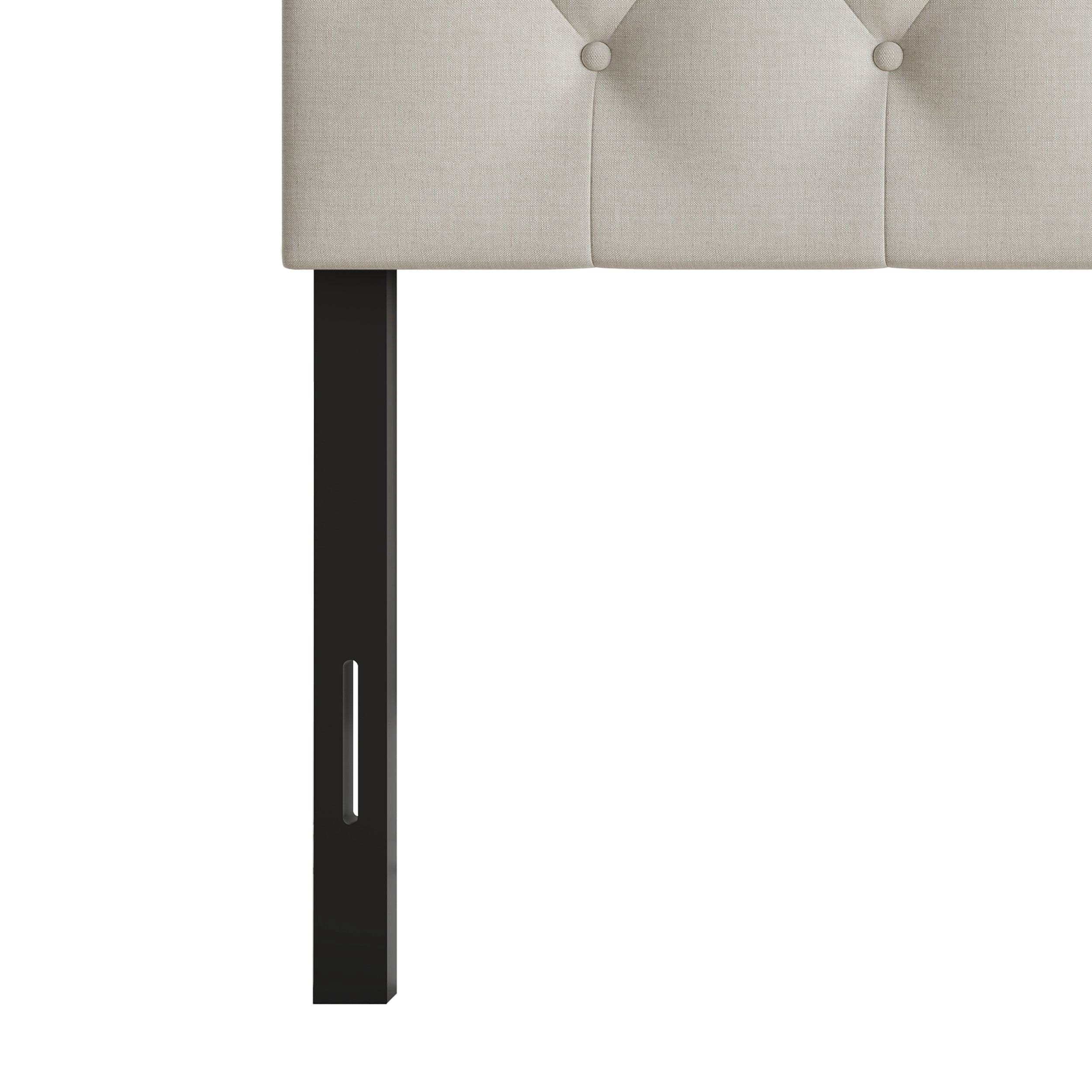 Home Design Gunnison Linen Upholstered Headboard with Button Tufted Design
