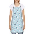 thumbnail image 2 of Fuzoiu blue Scarf Bear Print Waterproof Apron, Kitchen Apron for Women Men Chef, Apron for Christmas Dinner Party Cooking Baking Crafting House Cleaning Kitchen, 2 of 7