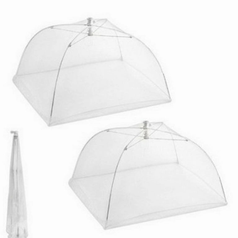 Umbrella Food Cover 6pcs Large Pop-Up Mesh Screen Food Cover Tent Umbrella  Reusable and Collapsible Outdoor Picnic Food Covers Mesh Food Cover Net 