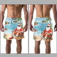 thumbnail image 3 of luoweisi Men's Beach Shorts Quick Dry Swim Trunks with Mesh Lining Santa Claus Vacation L, 3 of 5