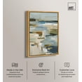 thumbnail image 2 of Eroding Shores Canvas Print Green Wall Decor by Art Remedy, Gold Frame, 20 x 30, 2 of 7