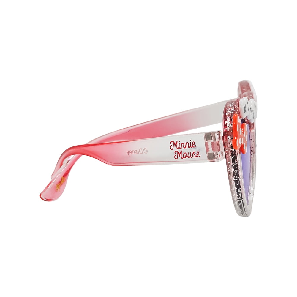 Minnie Mouse Pink Glitter Heart Charm Sunglasses