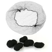 Goilinor TINKSKY 100pcs Hair Nets Invisible Elastic Mesh (Black)