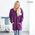 thumbnail image 6 of MixMatchy Women's Casual Oversized V-Neck Sweatshirts Loose Fit Pullover Tunic, 6 of 11