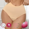 thumbnail image 2 of KHONTS Incontinence Protective Underwear for Women Washable Bladder Leak Proof Panties Absorbent Briefs Beige M, 2 of 9
