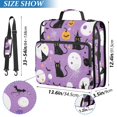thumbnail image 2 of FORMRS Zipper Binder with Shoulder Strap 2-inch Ring 500 Sheet Capacity File Bag, Purple Halloween Pattern, 2 of 5