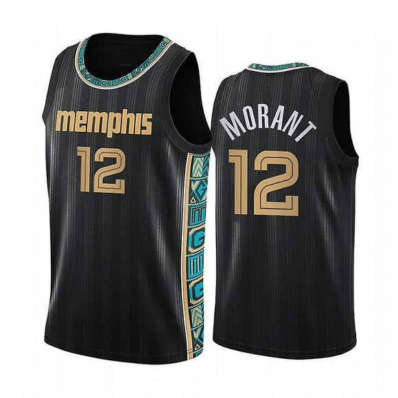 Nba Memphis Grizzlies T-shirt Ja Morant 12 Maillot de Basket-Ball Adulte Uniforme