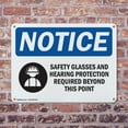 thumbnail image 4 of (2 Pack) Safety Glasses And Hearing Protection OSHA Notice Sign 24 Inch X 18 Inch Plastic Sign, Weather Resistant, UV Protected for Workplace, Business, and Construction Site, Made in, 4 of 8