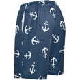 thumbnail image 5 of GZHJMY Anchor Pajama Pants Short for Men, Lounge Pants Lightweight Men Pajama Bottoms with Drawstring Pockets, Christmas New Year Birthday Gifts, XX-Large, 5 of 7