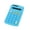 Blue, variant on Nnndbs Transparent Solar Calculator 8 Digit, Mini Pocket Calculator with Large LCD Display, Solar Powered Basic Calculator for Students Kids School Office`