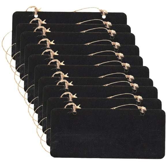 GOOHOCHY  10 Pcs Hanging Small Blackboard Chalkboard Signs Memo Message