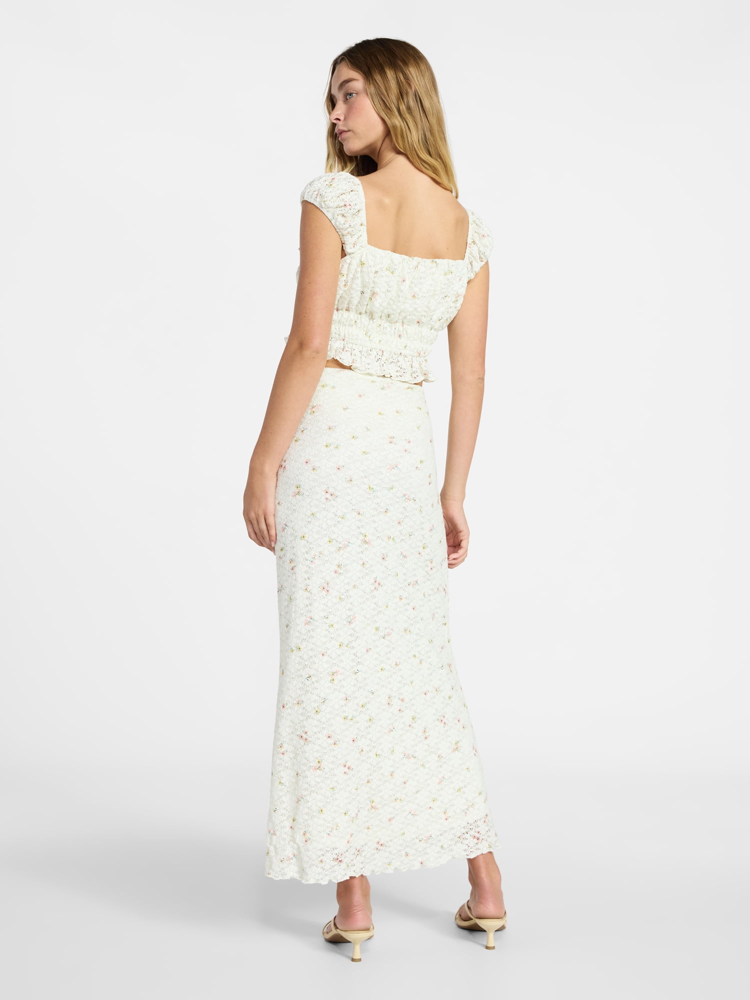 No Boundaries Printed Ruffle Tank and Skirt, 2-Piece Set, Women's Sizes XXS-XXL