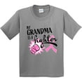 thumbnail image 3 of Inktastic My Grandma is a Fighter Breast Cancer Awareness Youth T-Shirt, 3 of 5