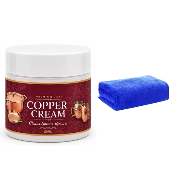 Copper Cleaning and Polishing Paste Kit, Includes Cleaning Towel