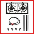 thumbnail image 6 of Hottest Double Burner Stove, Heavy Duty Outdoor Dual Propane with Windscreen and Detachable Legs Stand for Camping Cookout, Max. 150,000 total BTU/hr, 6 of 8