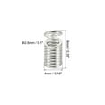 thumbnail image 2 of Unique Bargains Cord End Caps, 100Pcs 4x9mm Metal Spring Coil End Tips Crimp Terminators Caps Silver White, 2 of 5