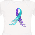 thumbnail image 4 of Inktastic Suicide Prevention Ribbon with Blue and Purple Hearts Boys or Girls Long Sleeve Baby Bodysuit, 4 of 5