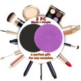 thumbnail image 3 of Limpiador de brochas de maquillaje YalSfty de silicona de doble cara, 2 piezas, 3 of 7