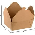 thumbnail image 2 of Paper Take Out Food Containers 96oz Kraft Brown Paper Boxes 8 x 6 x 3 1/2 inch Microwaveable Leak Proof, Grease Resistant Containers - To Go Container, Restaurants Lunch Box #4 (150 Count), 2 of 3