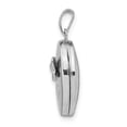 thumbnail image 2 of Sterling Silver Rhodium-plated 17x14mm Butterfly Locket, 2 of 5