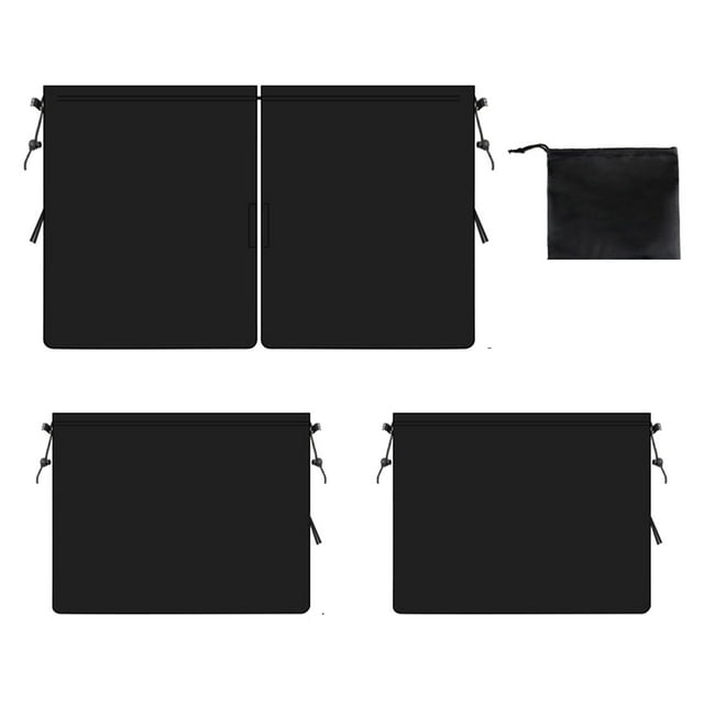 Universal Vehicle Sun Shade and Privacy Divider Set with Easy Rope Installation for Heat Insulation and Travel Comfort